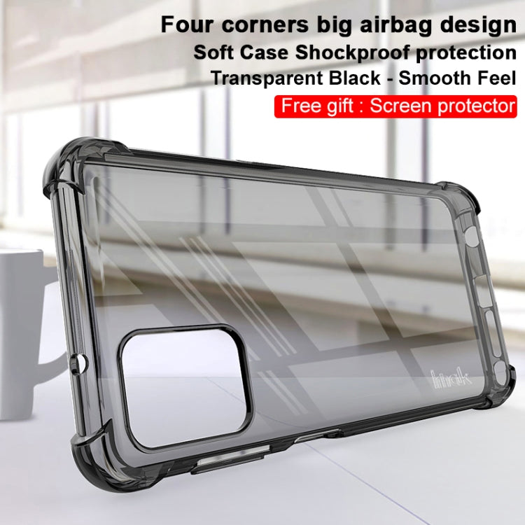 For Motorola Moto G Stylus (2021) IMAK All Coverage Shockproof Airbag TPU Case(Transparent Black) - Motorola Cases by imak | Online Shopping South Africa | PMC TechLife | Buy Now Pay Later Mobicred
