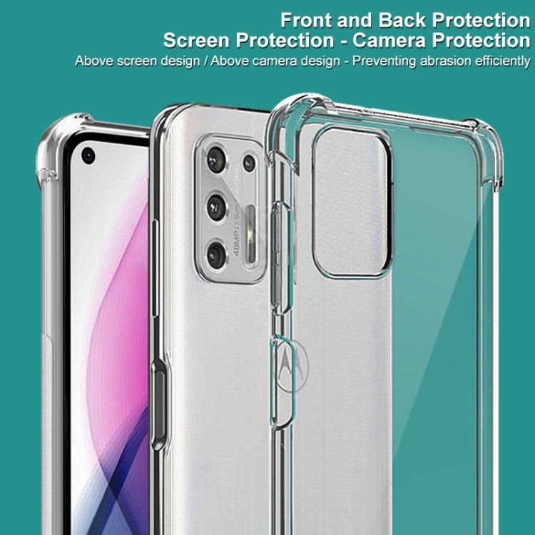 For Motorola Moto G Stylus (2021) IMAK All Coverage Shockproof Airbag TPU Case(Transparent Black) - Motorola Cases by imak | Online Shopping South Africa | PMC TechLife | Buy Now Pay Later Mobicred