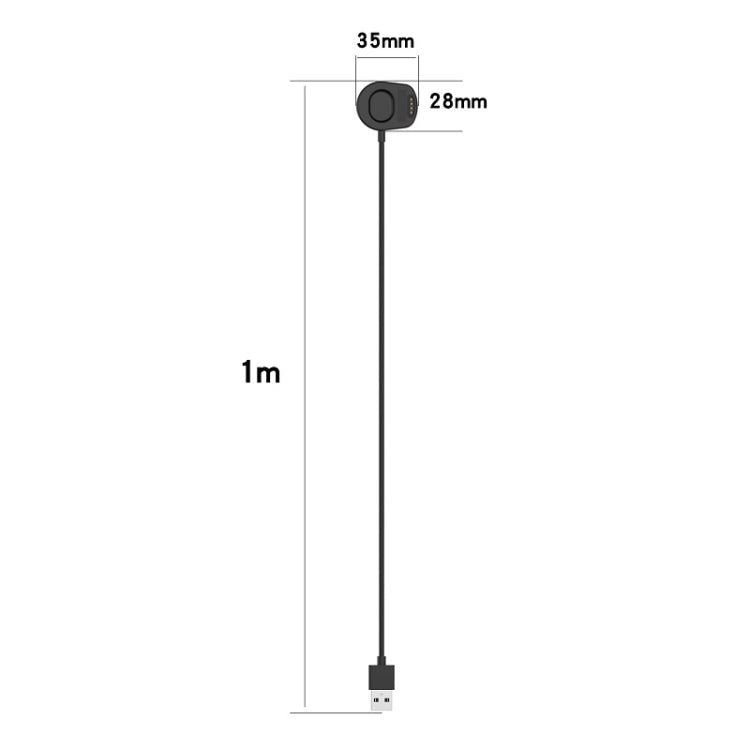 For Suunto 7 USB Magnetic Charging Cable Charger with Data Function & Chip Protection, Length: 1m(Black) -  by PMC TechLife | Online Shopping South Africa | PMC TechLife | Buy Now Pay Later Mobicred