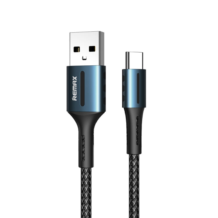 Remax RC-003a 2.4A Type-C / USB-C Barrett Series Charging Data Cable, Length: 1m(Black) - USB-C & Type-C Cable by REMAX | Online Shopping South Africa | PMC TechLife | Buy Now Pay Later Mobicred