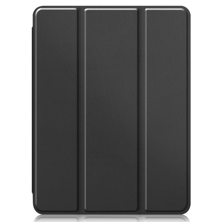 For iPad Pro 11 2022 / 2021 Pure Color Horizontal Flip TPU + PU Leather Tablet Case with Three-folding Holder & Sleep / Wake-up Function & Pen Slot(Black) - free shipping - PMC TechLife - Order now!