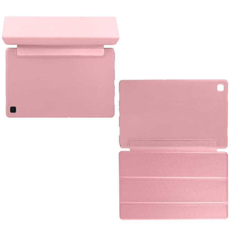 For Samsung Galaxy A7 10.4 (2020) T500 3-folding Horizontal Flip Honeycomb TPU Shockproof + PU Leather Case with Holder(Rose Gold) - free shipping - PMC TechLife - Order now!