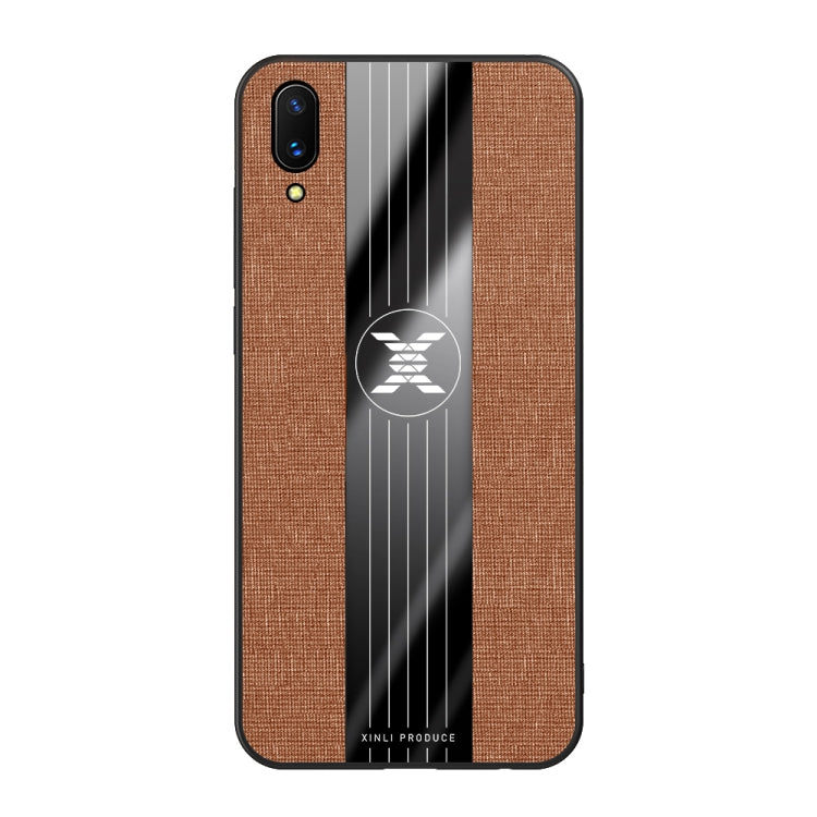 For Vivo X21 UD XINLI Stitching Cloth Texture Shockproof TPU Protective Case(Brown) - vivo Cases by XINLI | Online Shopping South Africa | PMC TechLife | Buy Now Pay Later Mobicred