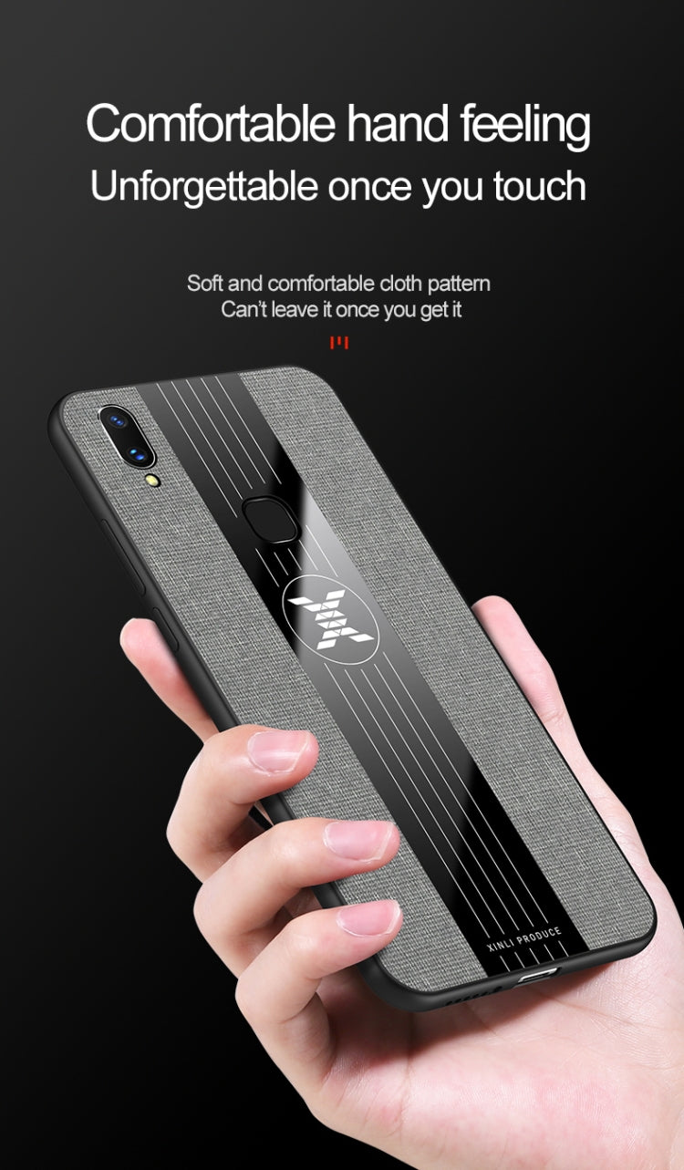 For Vivo X21 UD XINLI Stitching Cloth Texture Shockproof TPU Protective Case(Brown) - vivo Cases by XINLI | Online Shopping South Africa | PMC TechLife | Buy Now Pay Later Mobicred