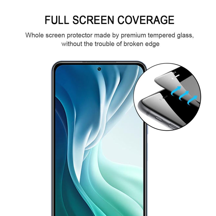 For Xiaomi Mi 11i 25 PCS Full Glue 9H HD 3D Curved Edge Tempered Glass Film(Black) -  by PMC TechLife | Online Shopping South Africa | PMC TechLife
