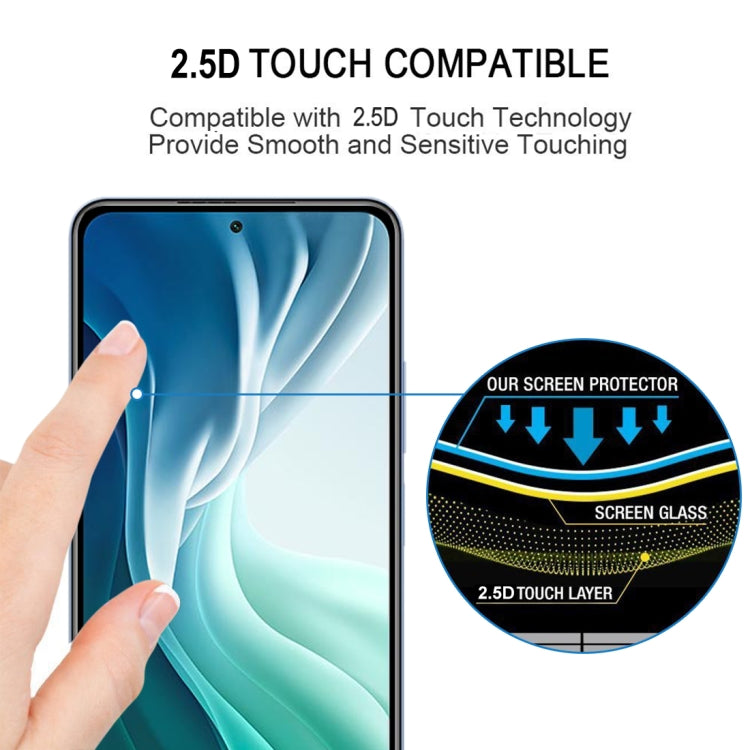 For Xiaomi Mi 11i 25 PCS Full Glue 9H HD 3D Curved Edge Tempered Glass Film(Black) -  by PMC TechLife | Online Shopping South Africa | PMC TechLife