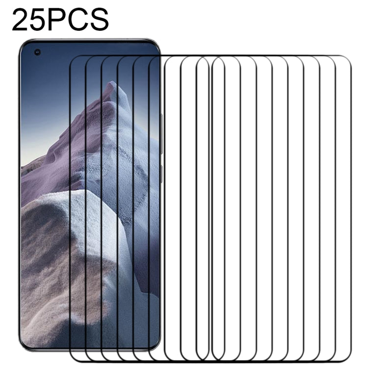 For Xiaomi Mi 11 Ultra 25 PCS Full Glue 9H HD 3D Curved Edge Tempered Glass Film(Black) - Mi 11 Ultra Tempered Glass by PMC TechLife | Online Shopping South Africa | PMC TechLife