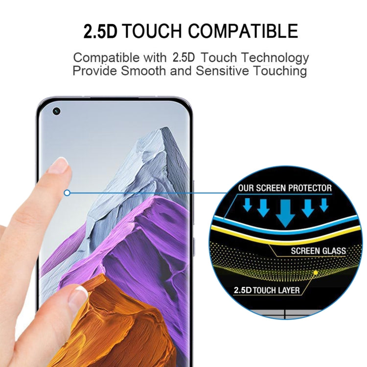 For Xiaomi Mi 11 Pro 25 PCS Full Glue 9H HD 3D Curved Edge Tempered Glass Film(Black) -  by PMC TechLife | Online Shopping South Africa | PMC TechLife