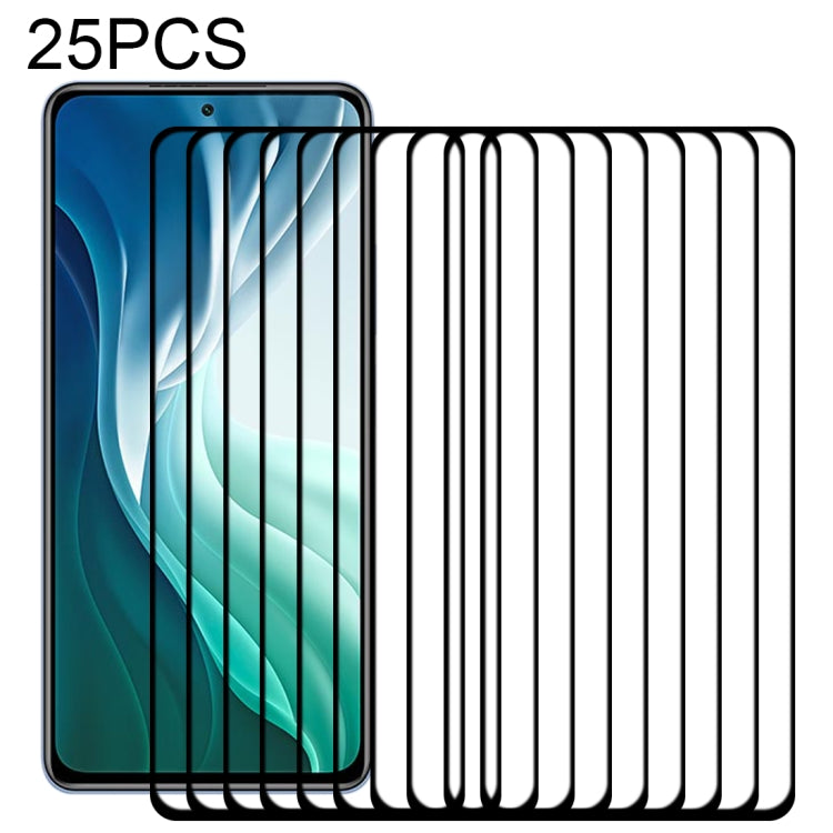 For Xiaomi Mi 11i Edge Glue 25 PCS 9H HD 3D Curved Edge Tempered Glass Film(Black) -  by PMC TechLife | Online Shopping South Africa | PMC TechLife