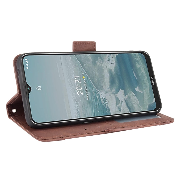 For Nokia G10 / G20 / 6.3 Skin Feel Calf Pattern Horizontal Flip Leather Case with Holder & Card Slots & Photo Frame(Brown) - free shipping - PMC TechLife - Order now!