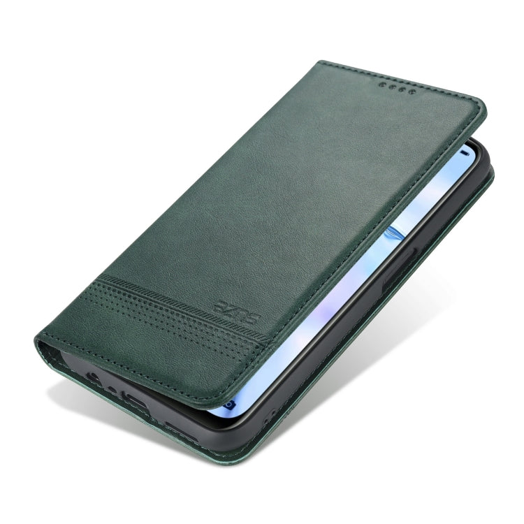 For OPPO A74 (5G) AZNS Magnetic Calf Texture Horizontal Flip Leather Case with Card Slots & Holder & Wallet(Dark Green) - OPPO Cases by AZNS | Online Shopping South Africa | PMC TechLife | Buy Now Pay Later Mobicred