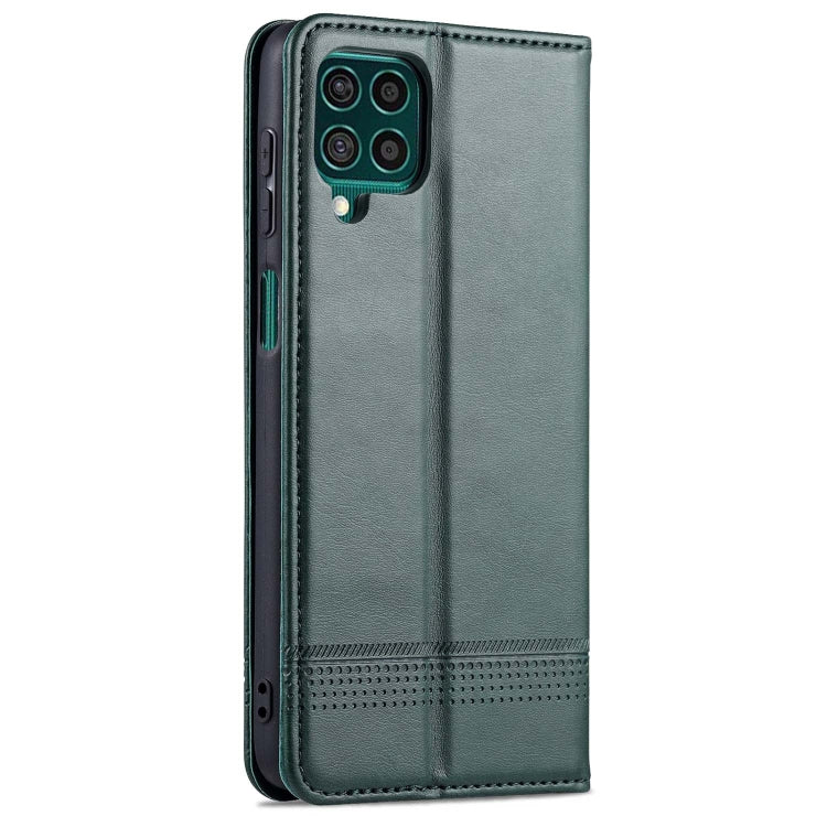 For Samsung Galaxy M62 / F62 AZNS Magnetic Calf Texture Horizontal Flip Leather Case with Card Slots & Holder & Wallet(Dark Green) - free shipping - PMC TechLife - Order now!