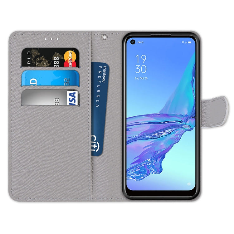 For OPPO A53 4G(2020) / A53s / A32 / A33 (2020) Coloured Drawing Cross Texture Horizontal Flip PU Leather Case with Holder & Card Slots & Wallet & Lanyard(Wild Rose) - free shipping - PMC TechLife - Order now!