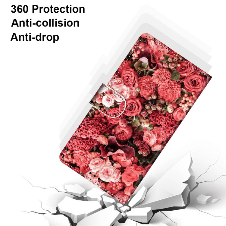 For Xiaomi Redmi Note 10 5G Coloured Drawing Cross Texture Horizontal Flip PU Leather Case with Holder & Card Slots & Wallet & Lanyard(Pink Rose Garden) - free shipping - PMC TechLife - Order now!