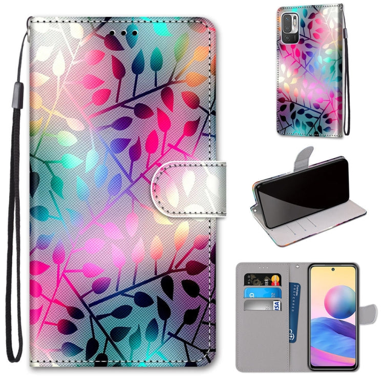 For Xiaomi Redmi Note 10 5G Coloured Drawing Cross Texture Horizontal Flip PU Leather Case with Holder & Card Slots & Wallet & Lanyard(Translucent Glass) - free shipping - PMC TechLife - Order now!