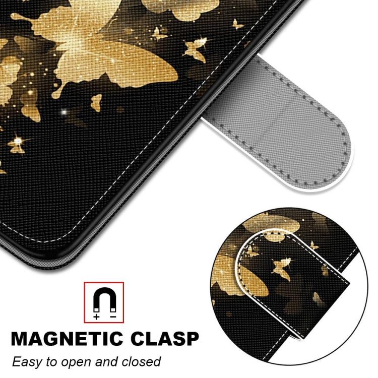 For Xiaomi Redmi Note 10 5G Coloured Drawing Cross Texture Horizontal Flip PU Leather Case with Holder & Card Slots & Wallet & Lanyard(Golden Butterfly Group) - free shipping - PMC TechLife - Order now!