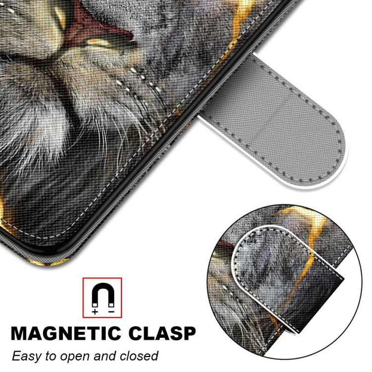 For Xiaomi Redmi Note 10 5G Coloured Drawing Cross Texture Horizontal Flip PU Leather Case with Holder & Card Slots & Wallet & Lanyard(Fission Lion) - free shipping - PMC TechLife - Order now!