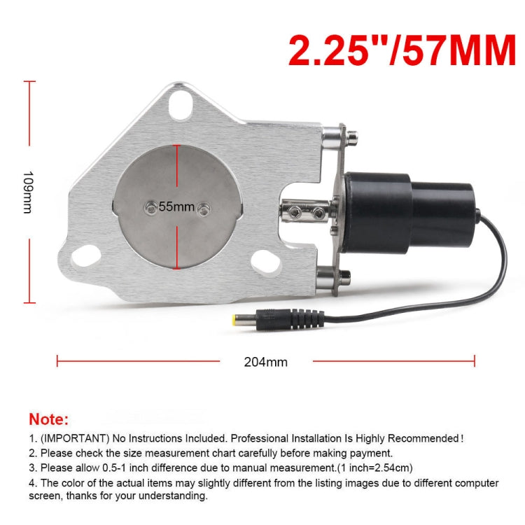 Universal Car Stainless Steel Racing Electric Exhaust Cutout Valves Control Motor, Size:2 inch - Exhaust Pipes by PMC TechLife | Online Shopping South Africa | PMC TechLife | Buy Now Pay Later Mobicred