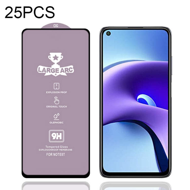 For Xiaomi Redmi Note 9T 25 PCS 9H HD Large Arc High Alumina Full Screen Tempered Glass Film -  by PMC TechLife | Online Shopping South Africa | PMC TechLife