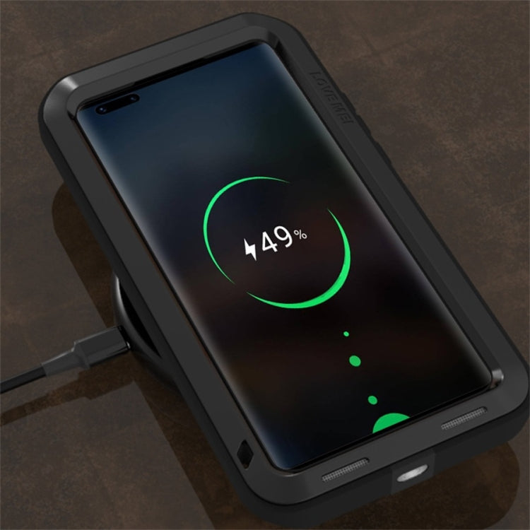 For Huawei Mate 40 Pro LOVE MEI Metal Shockproof Waterproof Dustproof Protective Case without Glass(Black) - Huawei Cases by PMC TechLife | Online Shopping South Africa | PMC TechLife | Buy Now Pay Later Mobicred