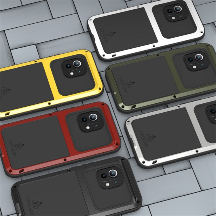 For Xiaomi Mi 11 LOVE MEI Metal Shockproof Waterproof Dustproof Protective Case without Glass(Red) - Xiaomi Cases by PMC TechLife | Online Shopping South Africa | PMC TechLife