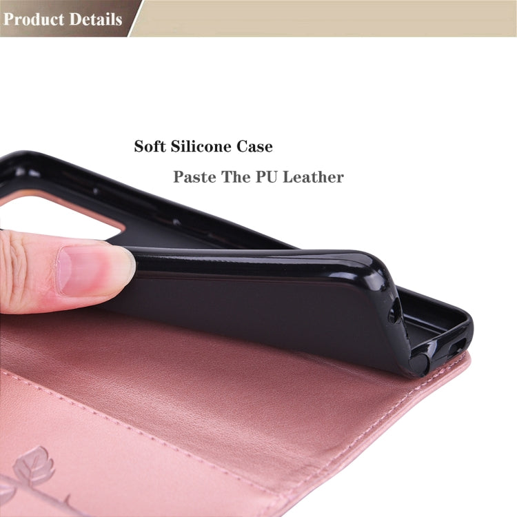 For Xiaomi Poco M3 Rose Embossed Horizontal Flip PU Leather Case with Holder & Card Slots & Wallet(Rose Gold) - free shipping - PMC TechLife - Order now!