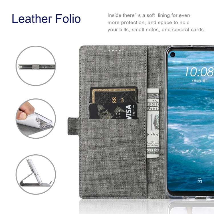 For OnePlus 9 Pro ViLi K Series Shockproof TPU + PU Leather Magnetic Buckle Horizontal Flip Case with Card Slots & Wallet & Holder(Grey) - OnePlus Cases by ViLi | Online Shopping South Africa | PMC TechLife | Buy Now Pay Later Mobicred