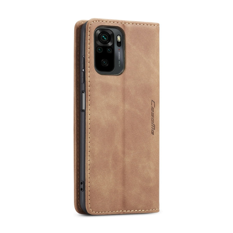 For Xiaomi Redmi Note 10 4G / Note 10s CaseMe 013 Multifunctional Horizontal Flip Leather Case with Holder & Card Slot & Wallet(Brown) - free shipping - PMC TechLife - Order now!