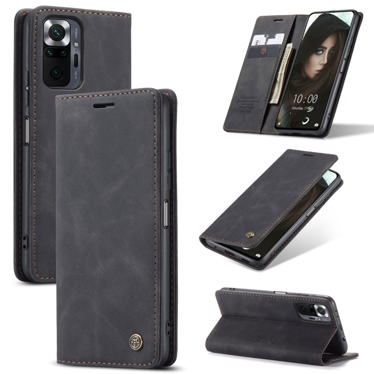 For Xiaomi Redmi Note 10 Pro 4G / Note 10 Pro Max CaseMe 013 Multifunctional Horizontal Flip Leather Case with Holder & Card Slot & Wallet(Black) - free shipping - PMC TechLife - Order now!