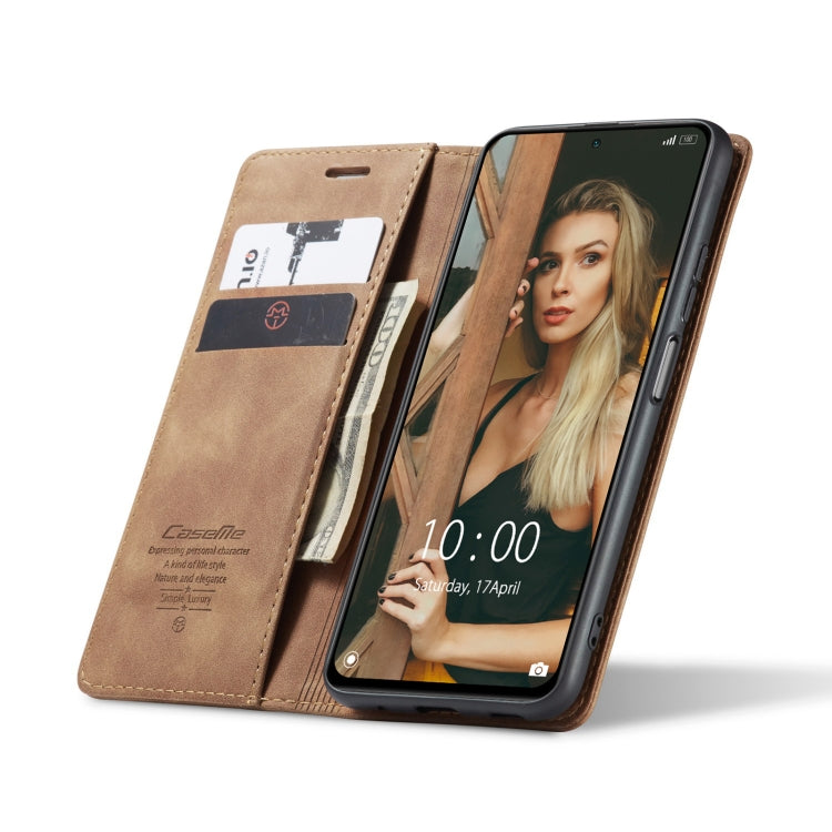 For Xiaomi Redmi Note 10 Pro 4G / Note 10 Pro Max CaseMe 013 Multifunctional Horizontal Flip Leather Case with Holder & Card Slot & Wallet(Brown) - free shipping - PMC TechLife - Order now!