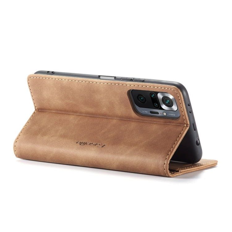 For Xiaomi Redmi Note 10 Pro 4G / Note 10 Pro Max CaseMe 013 Multifunctional Horizontal Flip Leather Case with Holder & Card Slot & Wallet(Brown) - free shipping - PMC TechLife - Order now!