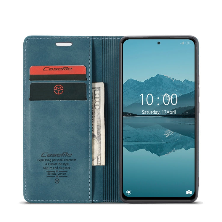 For Xiaomi Redmi Note 10 Pro 4G / Note 10 Pro Max CaseMe 013 Multifunctional Horizontal Flip Leather Case with Holder & Card Slot & Wallet(Blue) - free shipping - PMC TechLife - Order now!