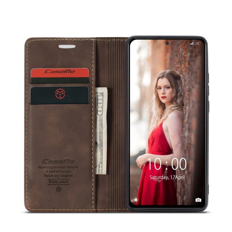 For Xiaomi Redmi Note 10 Pro 4G / Note 10 Pro Max CaseMe 013 Multifunctional Horizontal Flip Leather Case with Holder & Card Slot & Wallet(Coffee) - free shipping - PMC TechLife - Order now!