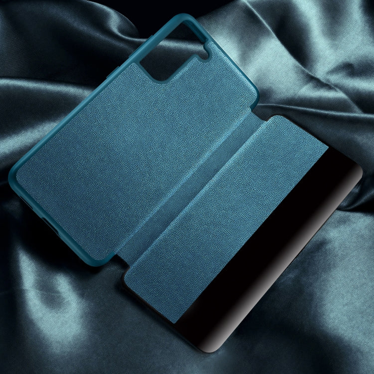 For Samsung Galaxy S21 FE Shockproof Horizontal Flip Plain Leather Phone Case(Green) - free shipping - PMC TechLife - Order now!