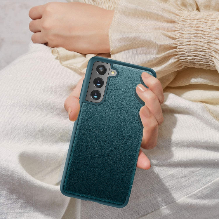 For Samsung Galaxy S21 FE Shockproof Horizontal Flip Plain Leather Phone Case(Black) - free shipping - PMC TechLife - Order now!