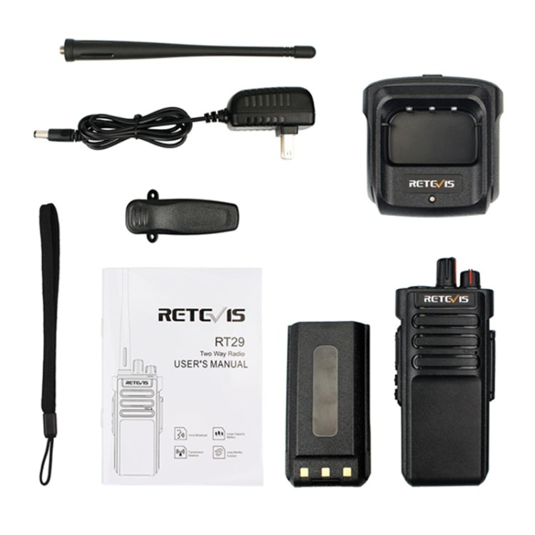 RETEVIS RT29 10W UHF 400-480MHz 16CHS Two Way Radio Handheld Walkie Talkie, US Plug(Black) - free shipping - PMC TechLife - Order now!