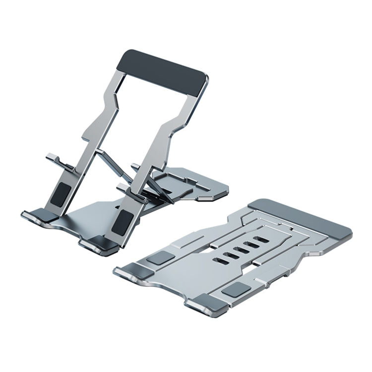 R-JUST HZ06 Universal Foldable Magnetic Flakes Aluminum Alloy Mobile Phones / Tablets Holder(Silver) - Desktop Holder by R-JUST | Online Shopping South Africa | PMC TechLife | Buy Now Pay Later Mobicred