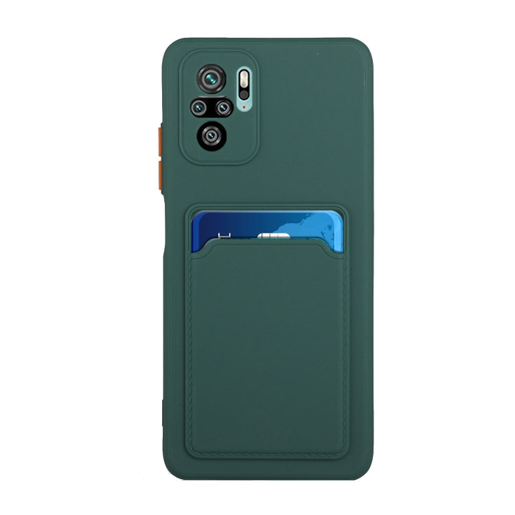 For Xiaomi Redmi Note 10 Pro Card Slot Design Shockproof TPU Protective Case(Dark Green) - free shipping - PMC TechLife - Order now!