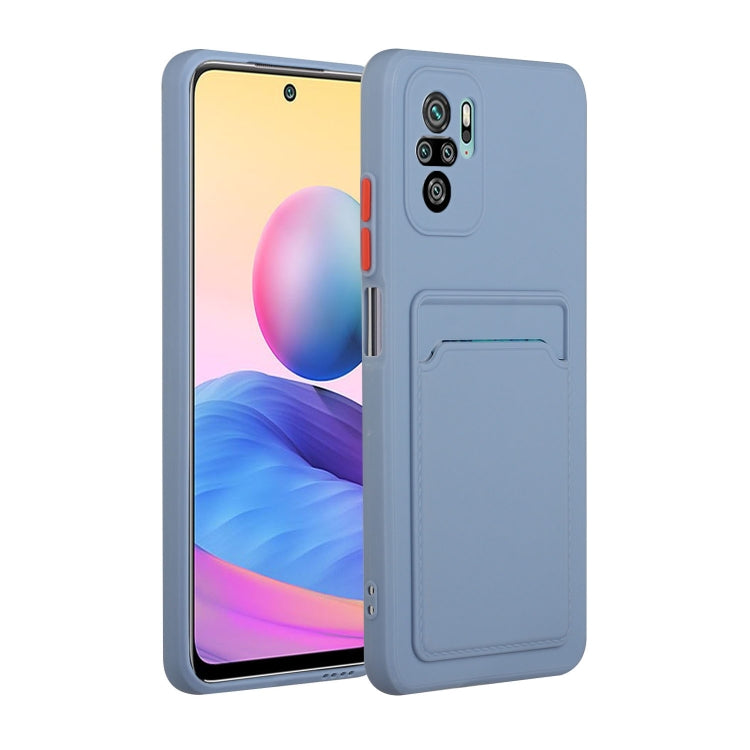 For Xiaomi Redmi Note 10 Pro Card Slot Design Shockproof TPU Protective Case(Gray) - Xiaomi Cases by PMC TechLife | Online Shopping South Africa | PMC TechLife | Buy Now Pay Later Mobicred