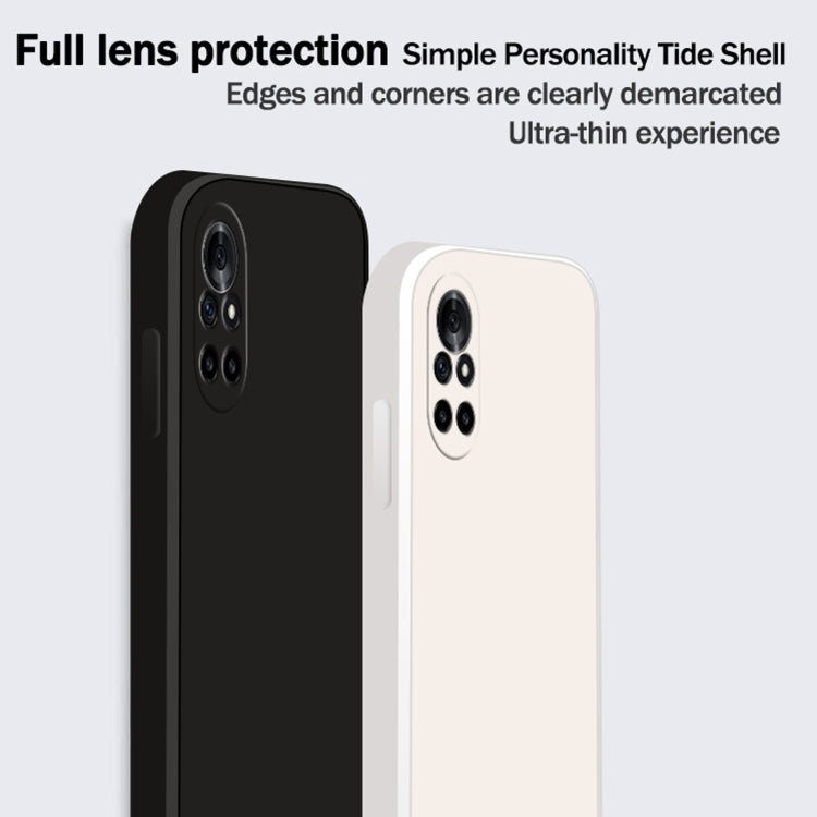 For Huawei nova 8 5G Solid Color Imitation Liquid Silicone Straight Edge Dropproof Full Coverage Protective Case(Purple) - free shipping - PMC TechLife - Order now!