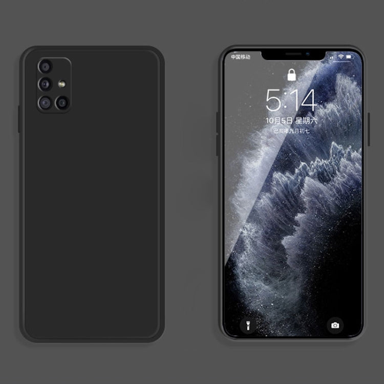 For Samsung Galaxy M51 Solid Color Imitation Liquid Silicone Straight Edge Dropproof Full Coverage Protective Case(Black) - free shipping - PMC TechLife - Order now!