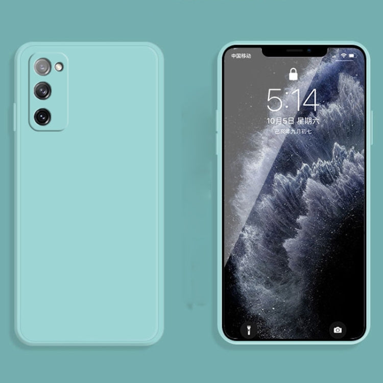For Samsung Galaxy S20 FE Solid Color Imitation Liquid Silicone Straight Edge Dropproof Full Coverage Protective Case(Sky Blue) - free shipping - PMC TechLife - Order now!