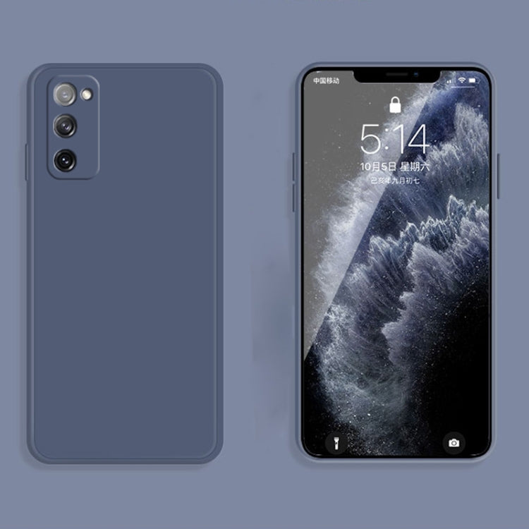 For Samsung Galaxy S20 FE Solid Color Imitation Liquid Silicone Straight Edge Dropproof Full Coverage Protective Case(Grey) - free shipping - PMC TechLife - Order now!