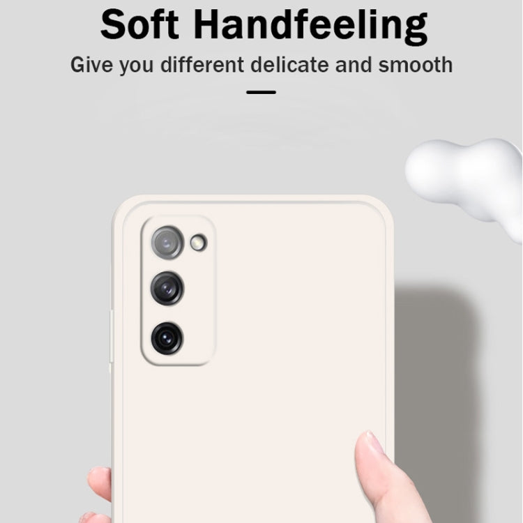 For Samsung Galaxy S20 FE Solid Color Imitation Liquid Silicone Straight Edge Dropproof Full Coverage Protective Case(Black) - free shipping - PMC TechLife - Order now!