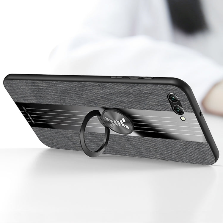 For Huawei nova 2s XINLI Stitching Cloth Textue Shockproof TPU Protective Case with Ring Holder(Black) - Huawei Cases by XINLI | Online Shopping South Africa | PMC TechLife | Buy Now Pay Later Mobicred
