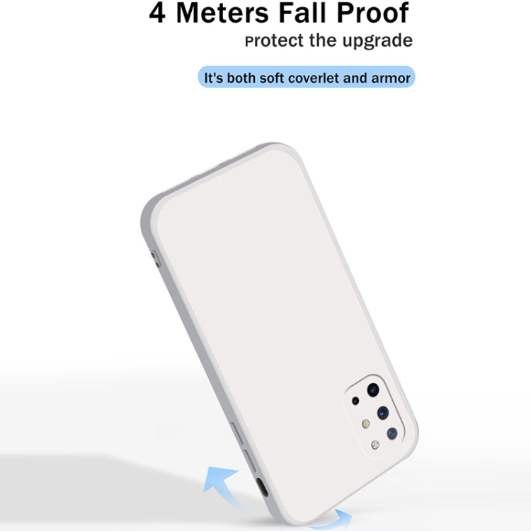 For OnePlus 8T Solid Color Imitation Liquid Silicone Straight Edge Dropproof Full Coverage Protective Case(Blue) - OnePlus Cases by PMC TechLife | Online Shopping South Africa | PMC TechLife | Buy Now Pay Later Mobicred