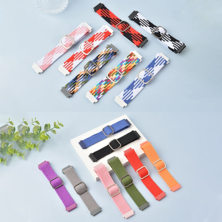 22mm Universal Adjustable Nylon Braided Elasticity Watch Band(Black) - 22mm Bands by PMC TechLife | Online Shopping South Africa | PMC TechLife | Buy Now Pay Later Mobicred