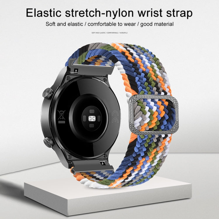 22mm Universal Adjustable Nylon Braided Elasticity Watch Band(Red Black) - 22mm Bands by PMC TechLife | Online Shopping South Africa | PMC TechLife | Buy Now Pay Later Mobicred