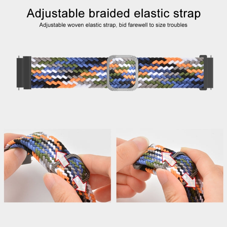 22mm Universal Adjustable Nylon Braided Elasticity Watch Band(Black) - 22mm Bands by PMC TechLife | Online Shopping South Africa | PMC TechLife | Buy Now Pay Later Mobicred