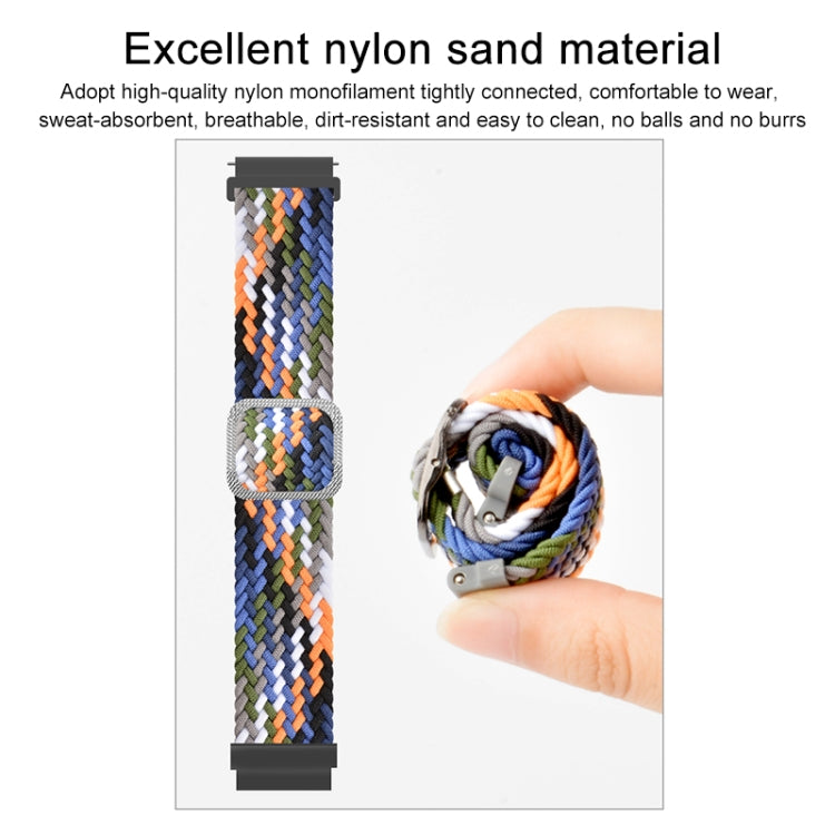 22mm Universal Adjustable Nylon Braided Elasticity Watch Band(Red Black) - 22mm Bands by PMC TechLife | Online Shopping South Africa | PMC TechLife | Buy Now Pay Later Mobicred